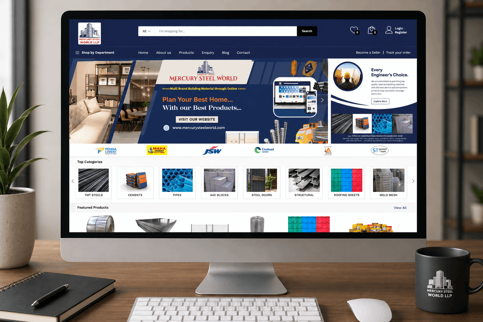 Veandhan Builders home page - professional corporate layout with service overview, company intro and lead CTA